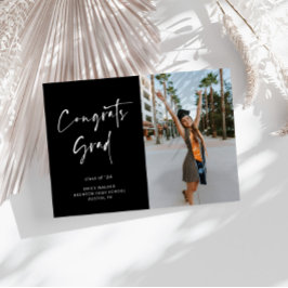 Tarjeta de Invitación de Graduación de Script Escr