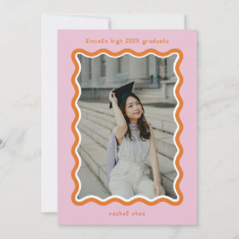 Tarjeta de Invitación de Graduación de Squiggles B