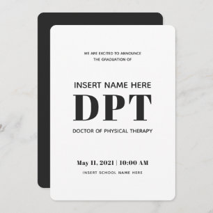 Tarjeta de Invitación de Graduación DPT para Terap