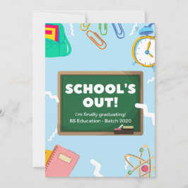 Tarjeta de invitación de graduación Editable