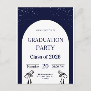 Tarjeta de invitación de graduación Fiesta de gr
