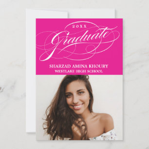 TARJETA DE INVITACIÓN DE GRADUACIÓN FIESTAS ELEGAN