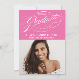 TARJETA DE INVITACIÓN DE GRADUACIÓN FIESTAS ELEGAN
