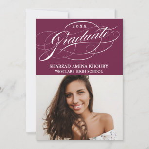 TARJETA DE INVITACIÓN DE GRADUACIÓN FIESTAS ELEGAN