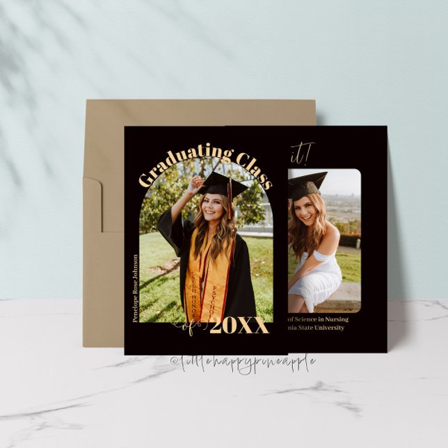 Tarjeta de Invitación de graduación Minimalista mo (Subido por el creador)