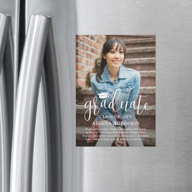 Tarjeta de Invitación de graduación moderna con fo (Subido por el creador)