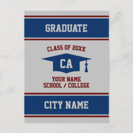 Tarjeta de invitación de graduación para graduados