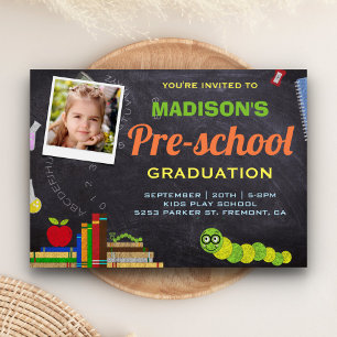Tarjeta de Invitación de Graduación para Preescola
