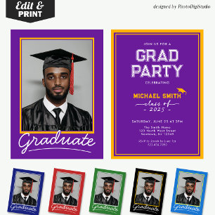 Tarjeta de Invitación de Graduación Personalizada