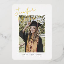 Tarjeta de invitación de graduación simple con gui
