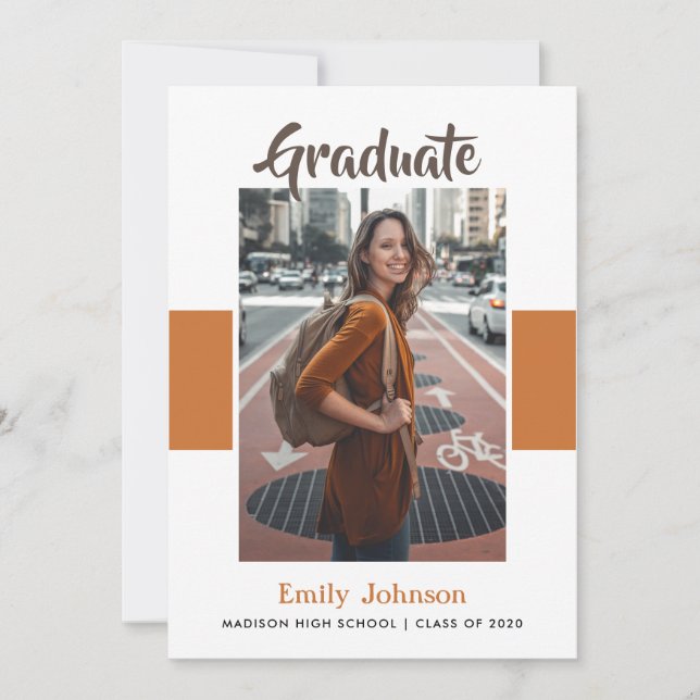 Tarjeta de Invitación de graduación y sobres (Anverso)