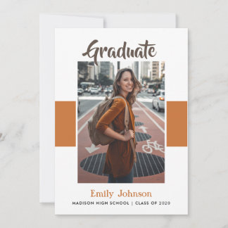Tarjeta de Invitación de graduación y sobres