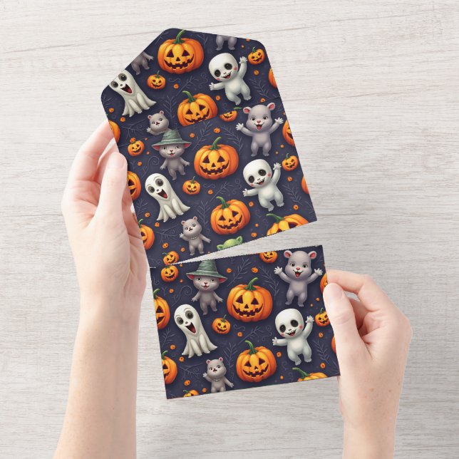 Tarjeta de invitación de Halloween (desgarro)