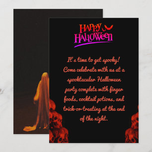 Tarjeta de invitación de Halloween