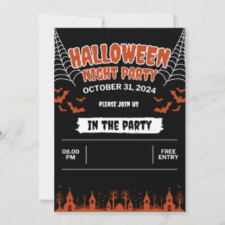 Tarjeta de invitación de Halloween