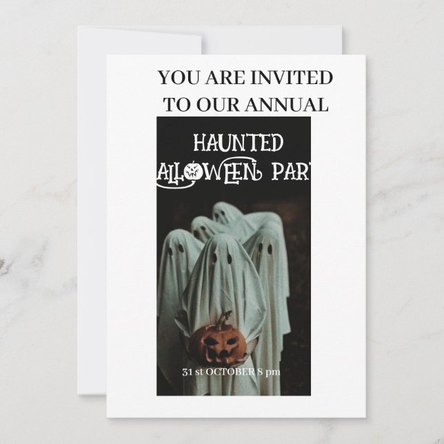 Tarjeta de invitación de Halloween (Anverso)