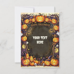 Tarjeta de Invitación de Halloween Adorable 2026 #