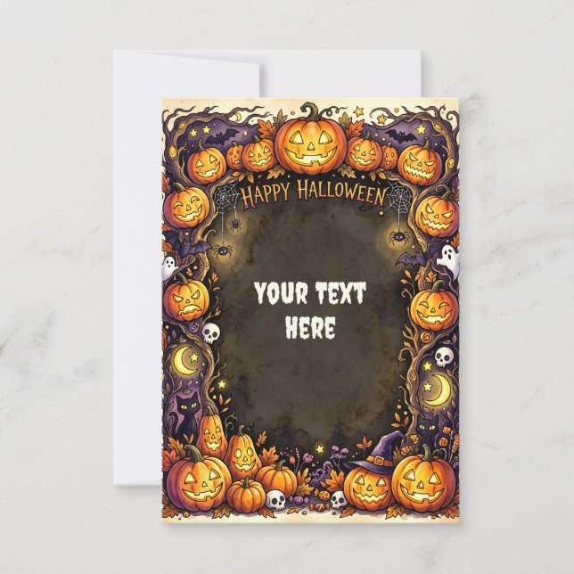 Tarjeta de Invitación de Halloween Adorable 2026 # (Anverso)