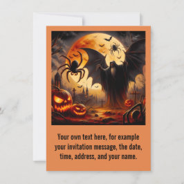 Tarjeta de invitación de Halloween embrujada perso