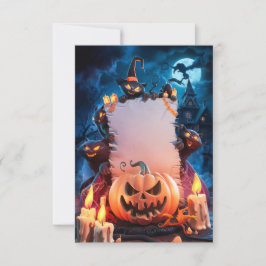 Tarjeta de invitación de Halloween en blanco