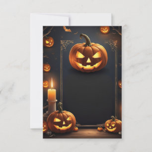 Tarjeta de invitación de Halloween en blanco