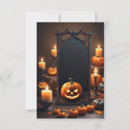 Tarjeta de invitación de Halloween en blanco