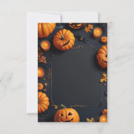 Tarjeta de invitación de Halloween en blanco