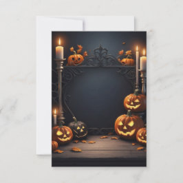 Tarjeta de invitación de Halloween en blanco