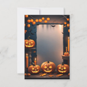 Tarjeta de invitación de Halloween en blanco #20