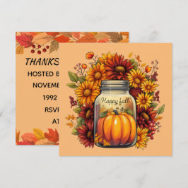 TARJETA DE INVITACIÓN DE HARVEST BENESSING JAR THA