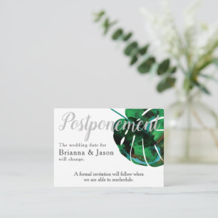 Tarjeta de Invitación de hoja verde tropical de Mo