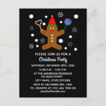 Tarjeta de invitación de hombre de jengibre #2