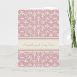 Tarjeta de invitación de honor para hermana de cre