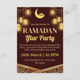 Tarjeta de invitación de Iftar de Ramadán
