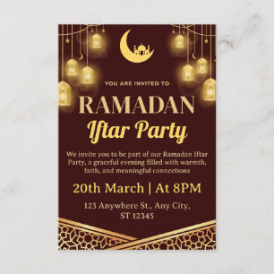 Tarjeta de invitación de Iftar de Ramadán