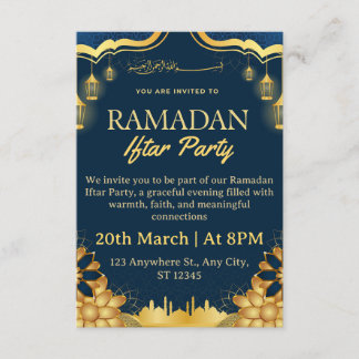 Tarjeta de invitación de Iftar de Ramadán