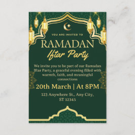 Tarjeta de invitación de Iftar de Ramadán