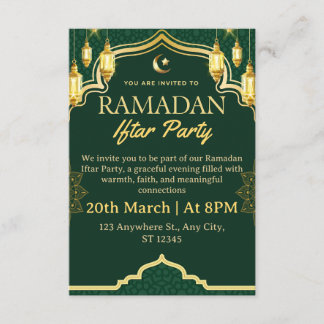 Tarjeta de invitación de Iftar de Ramadán