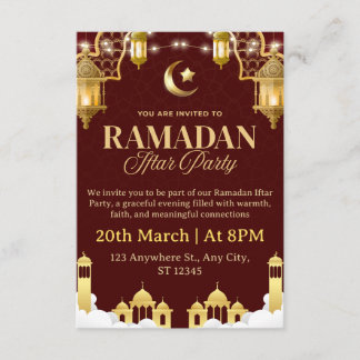 Tarjeta de invitación de Iftar de Ramadán