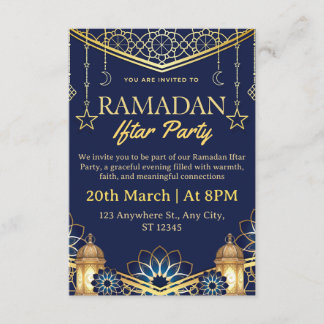 Tarjeta de invitación de Iftar de Ramadán