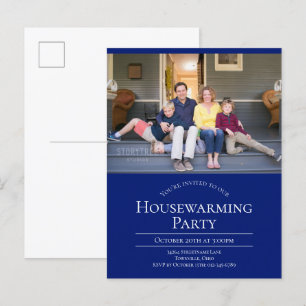 Tarjeta de invitación de inauguración de casa con