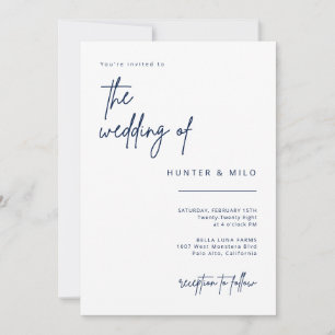 Tarjeta de Invitación de invitación a la boda de s