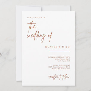 Tarjeta de Invitación de invitación a la boda de s