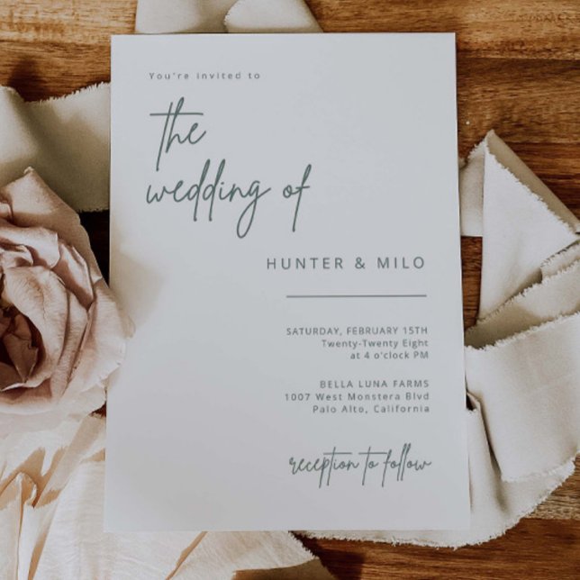 Tarjeta de Invitación de invitación a la boda de s (Subido por el creador)