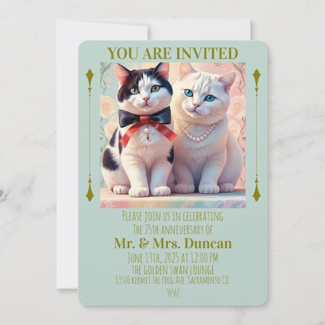 " TARJETA DE INVITACIÓN DE INVITACIÓN ANIVERSARIA  (Anverso)