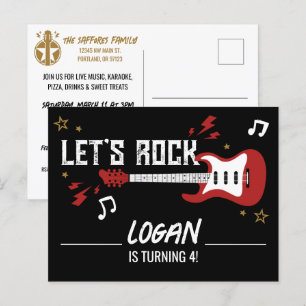 Tarjeta de invitación de la banda de música de cum