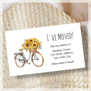 Tarjeta de Invitación de la bicicleta girasol que 