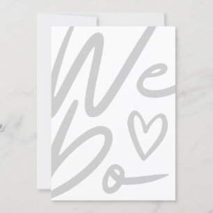 Tarjeta de invitación de la boda blanca simple