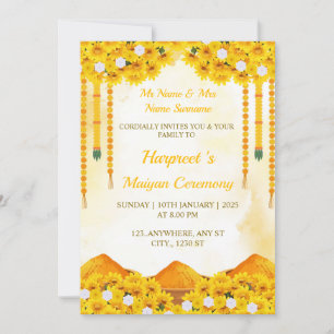 Tarjeta de invitación de la ceremonia de Maiyan, t