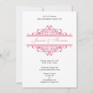 Tarjeta de invitación de la fiesta de compromiso r